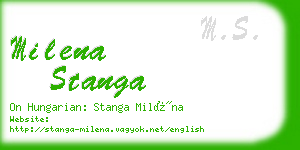 milena stanga business card